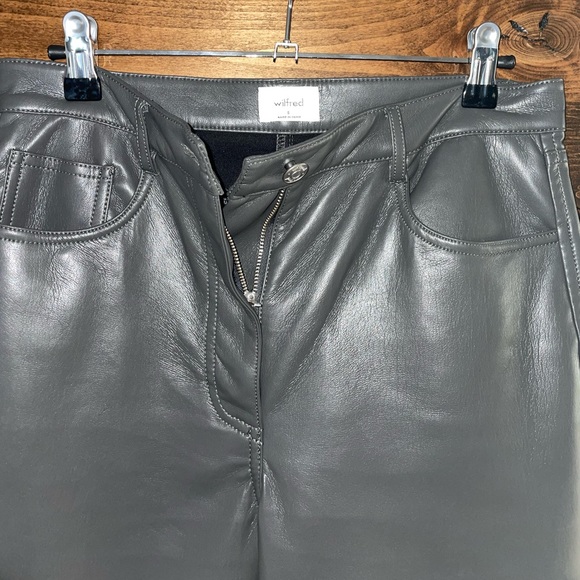 Aritzia the Melina pant leather pant in peppercorn grey - Picture 2 of 6